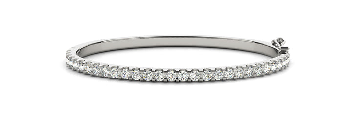 14K White Gold Lab Diamond Classic Bangle
