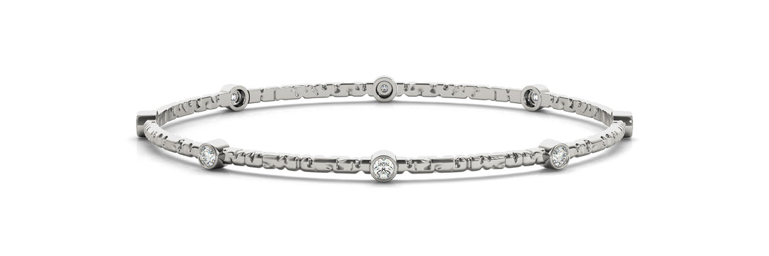 18K White Gold 1/4 CT Diamond Fashion Bangle