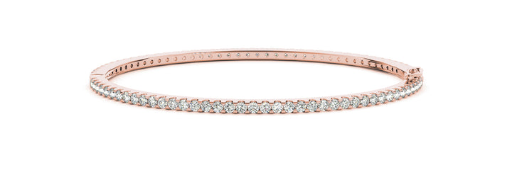 Rose Gold Diamond Bangle | 115 Lab Stones