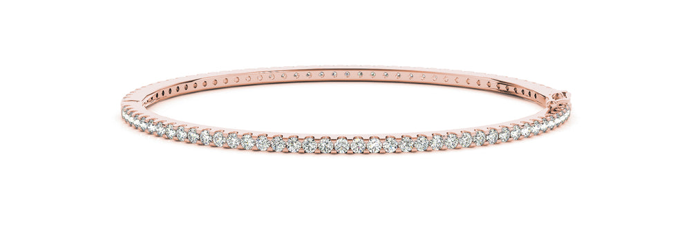 Rose Gold Diamond Bangle Bracelet