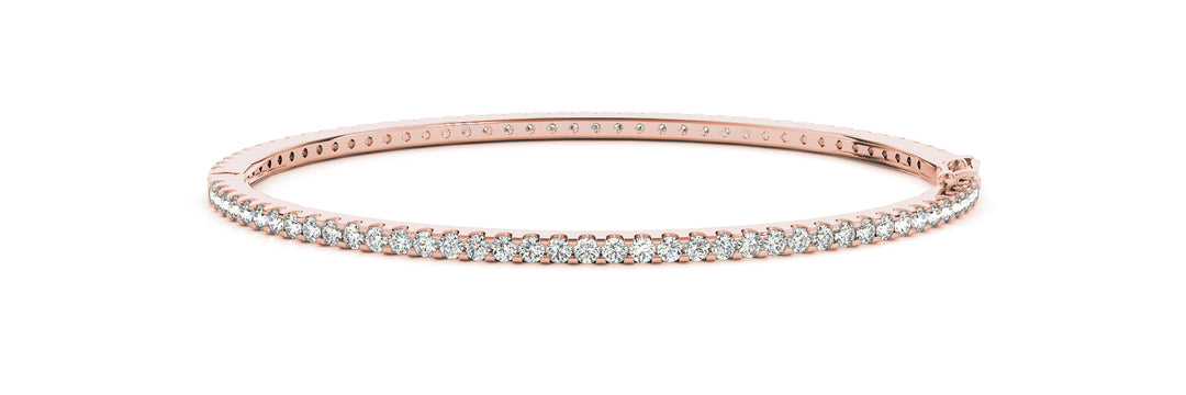 Rose Gold 7/8 ct Diamond Fashion Bangle Bracelet