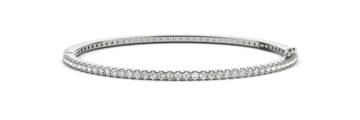 18K White Gold Diamond Fashion Bangle Bracelet