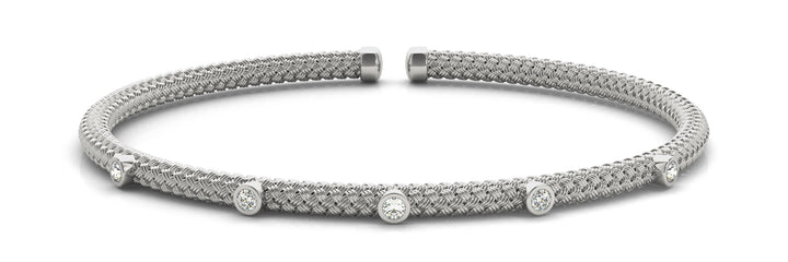 White Gold 5-Stone Diamond Fashion Bracelet