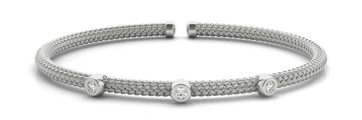 14K White Gold Diamond Fashion Bracelet