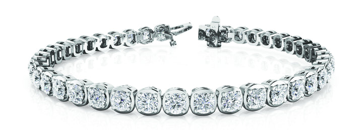 18K White Gold Lab Diamond Tennis Bracelet