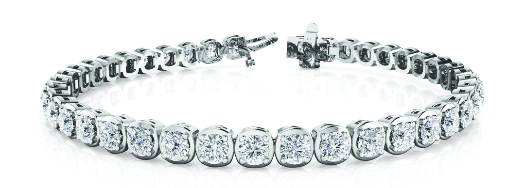 Platinum 2.16ctw Round Diamond Tennis Bracelet