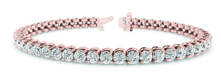 14K Rose Gold Lab Diamond Tennis Bracelet