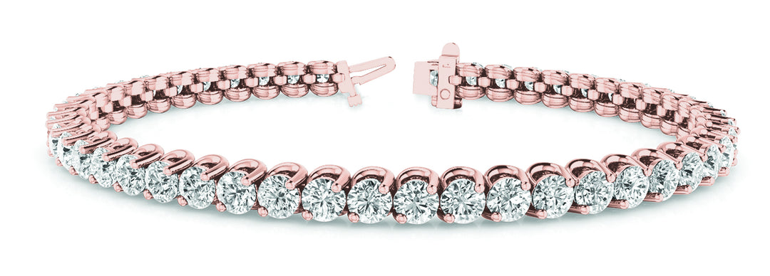 18K Rose Gold 2ctw Round Diamond Tennis Bracelet