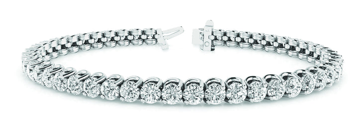 Platinum 2ctw Round Diamond Tennis Bracelet