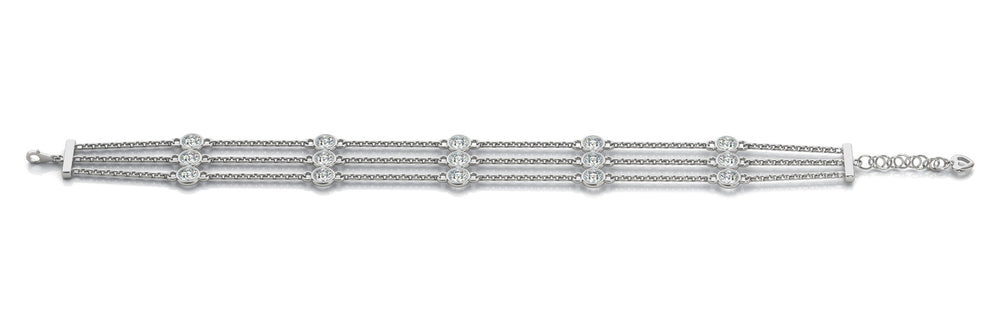 3 ROW DIAMONDS DIAMOND & CHAIN