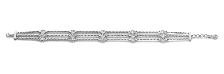 3 Row Lab Diamond Chain Bracelet