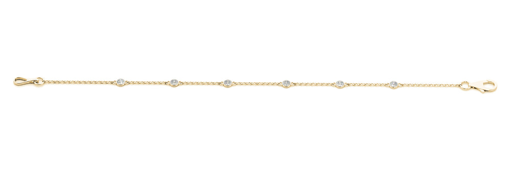 Yellow Gold Lab Diamond Chain Bracelet