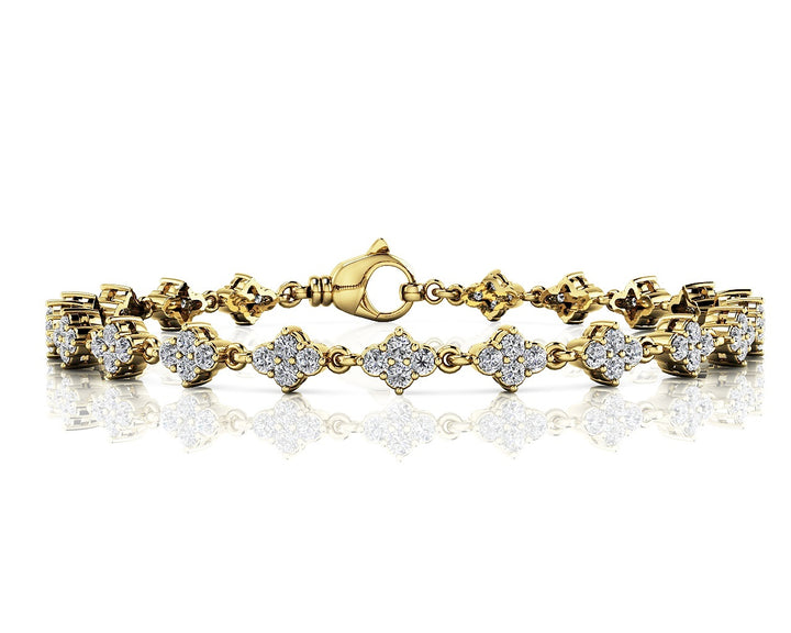 14K White Gold 2ctw Round Diamond Fashion Bracelet