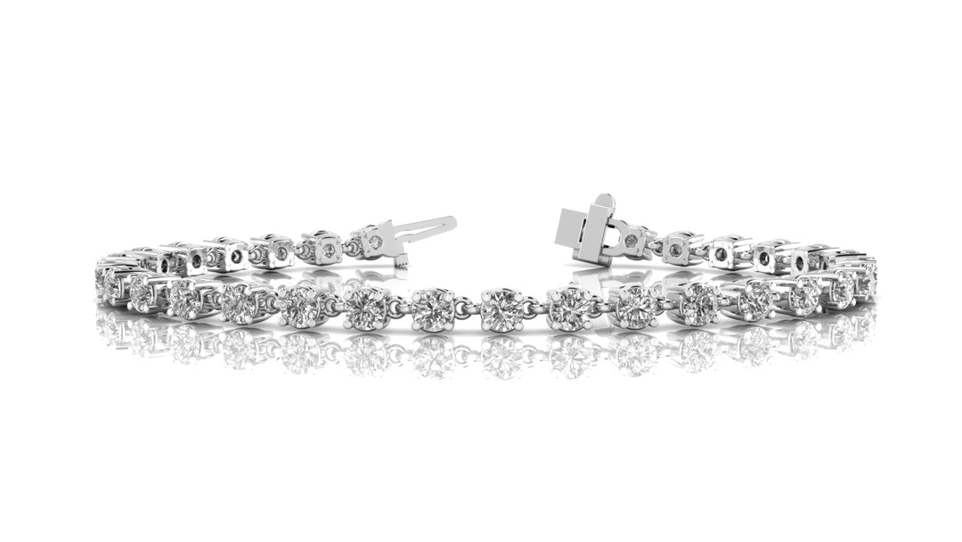 14K White Gold 2.33ctw Round Diamond Fashion Bracelet