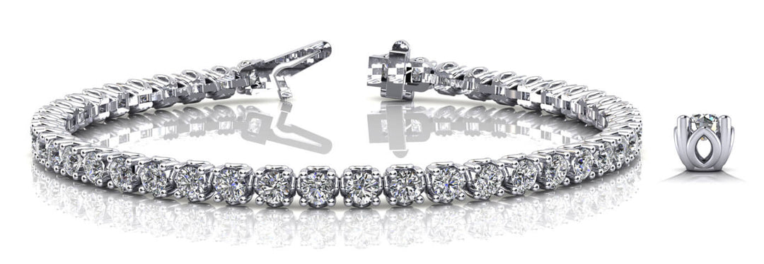 14K Gold Lab Diamond Inline Tennis Bracelet