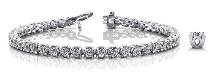 18K White Gold 2.17ctw Diamond Tennis Bracelet