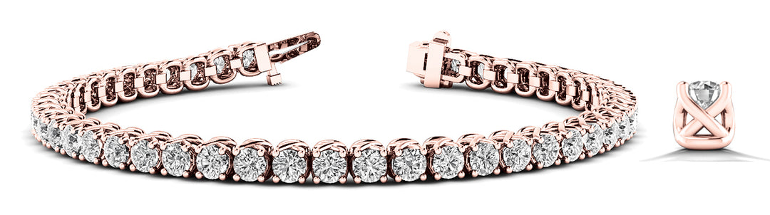 18K Rose Gold Diamond Fashion Bracelet