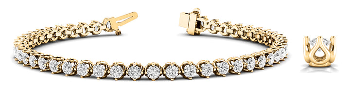 18K Yellow Gold 2.24ctw Diamond Tennis Bracelet