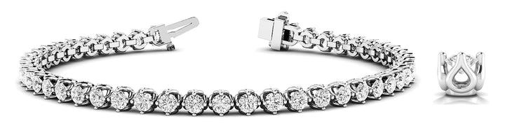 18K White Gold 2.24ctw Diamond Tennis Bracelet