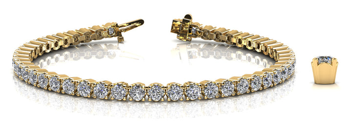 18K Yellow Gold Diamond Tennis Bracelet 2.25 ctw