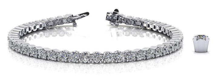 14K White Gold Diamond Tennis Bracelet