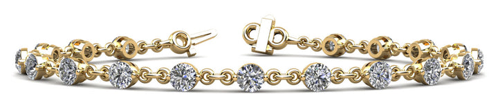 26 Diamond 18K Yellow Gold Single Prong Bracelet