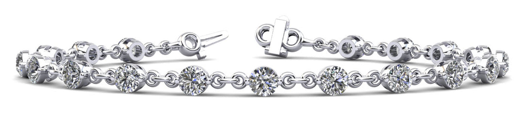 Platinum 7/8 CT Diamond Fashion Tennis Bracelet