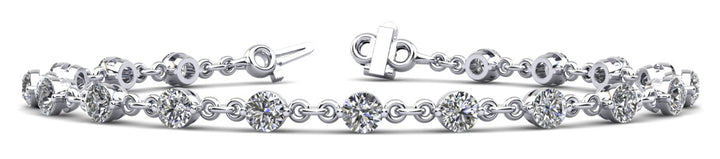 18K White Gold 7/8 ct Diamond Fashion Bracelet