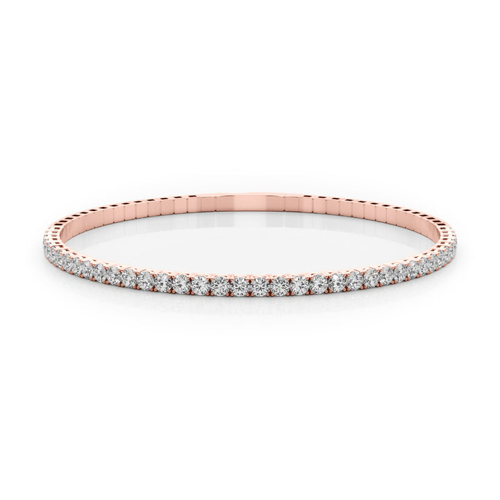 14K Rose Gold Diamond Flex Bangle