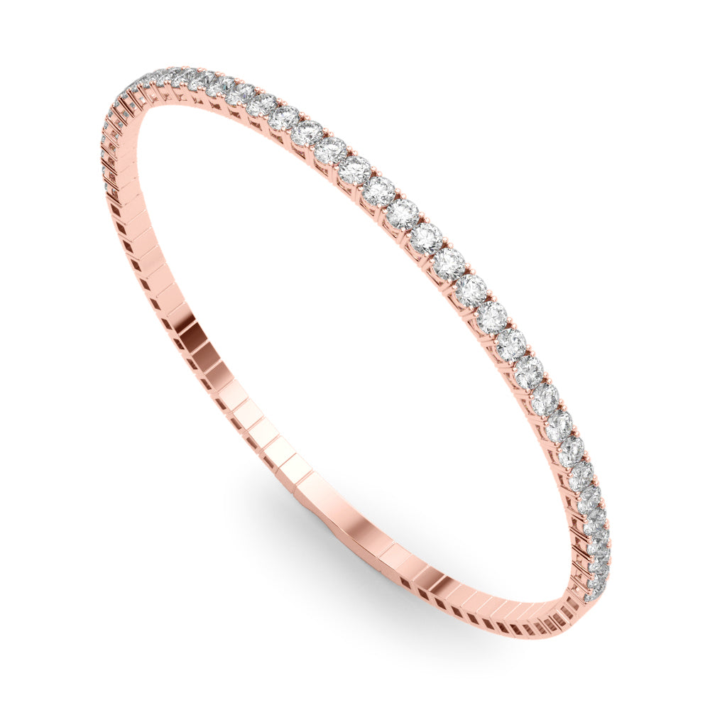 Rose Gold Diamond Flex Bangle | 0.90 ctw