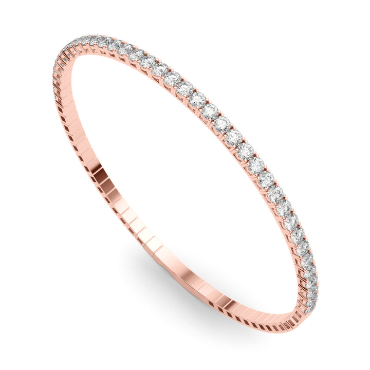 14K Rose Gold Diamond Flex Bangle