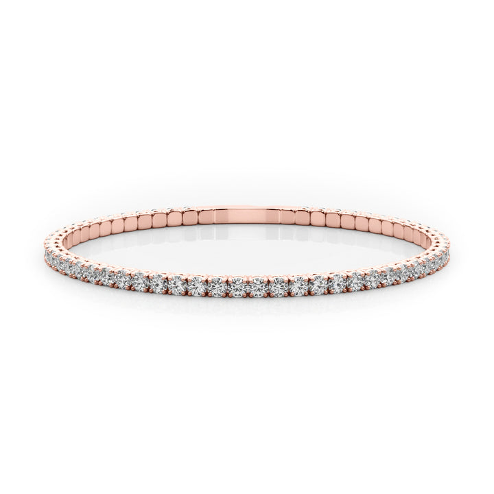 18K Rose Gold Lab Diamond Flex Bangle