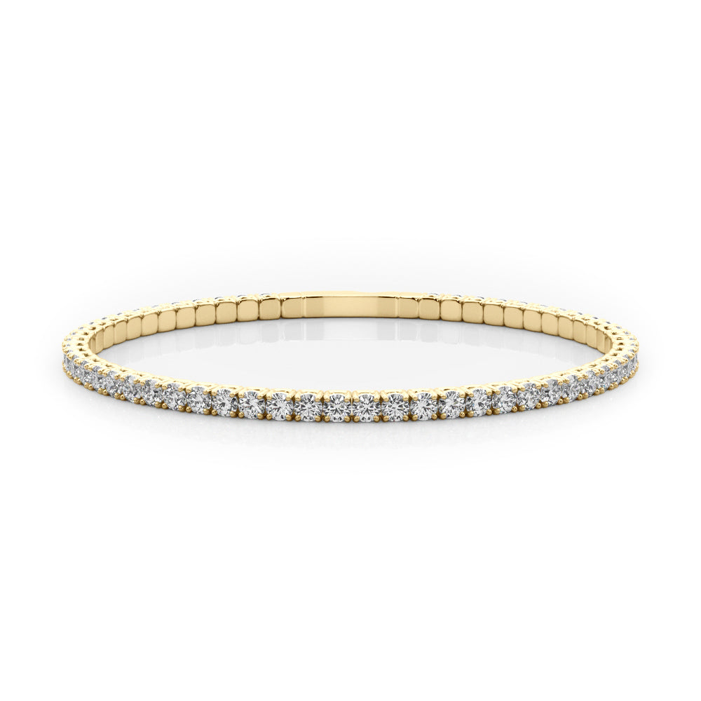 18K Yellow Gold Multi-Diamond Flex Bracelet