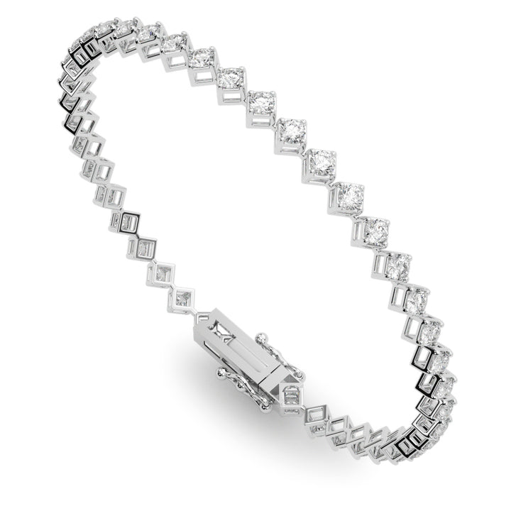 White Gold Lab Diamond Tennis Bracelet