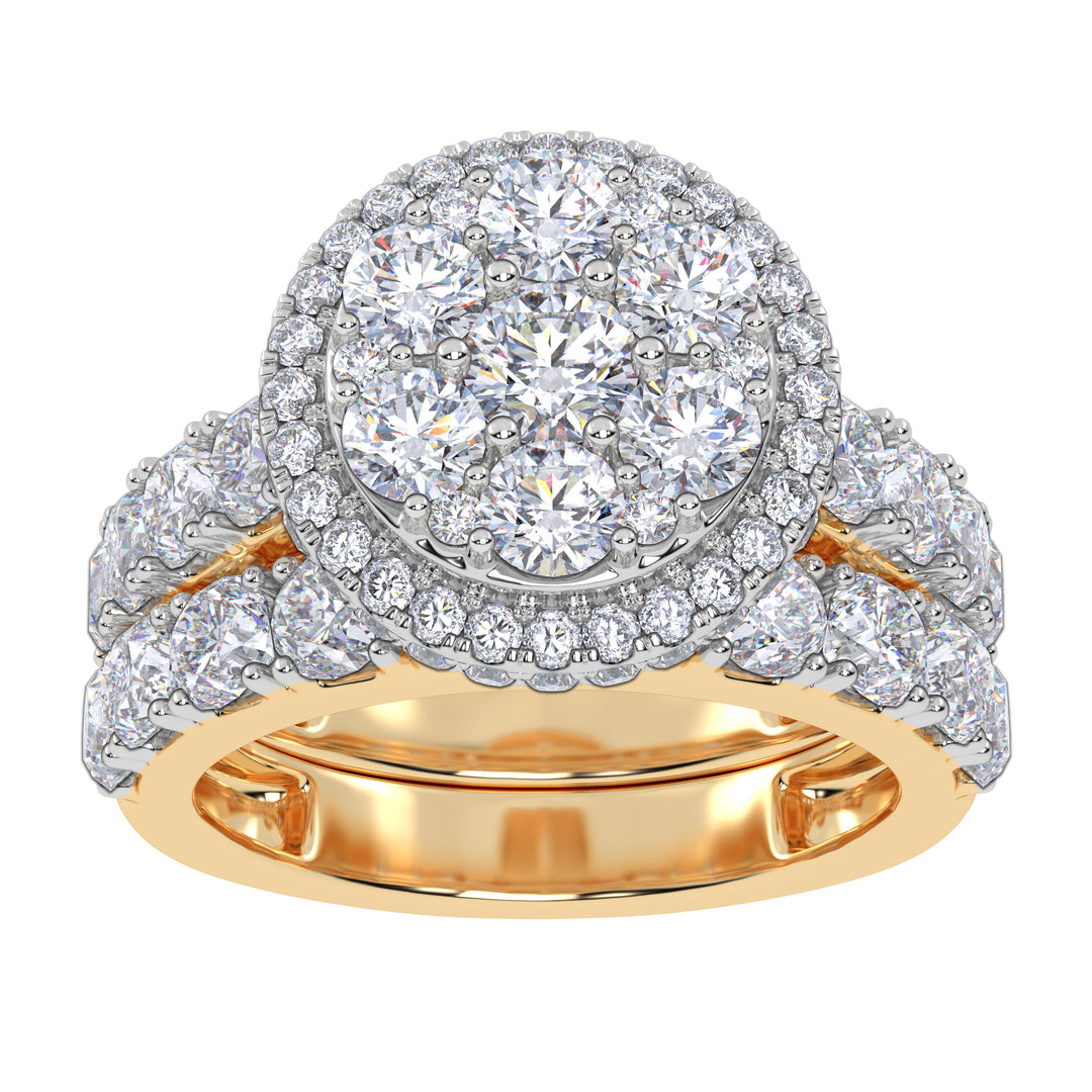 10K 3.00CT Certified Lab Grown Diamond Bridal Set