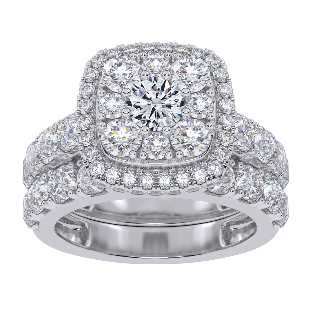 10K 3.00CT Certified Lab Grown Diamond Bridal Set