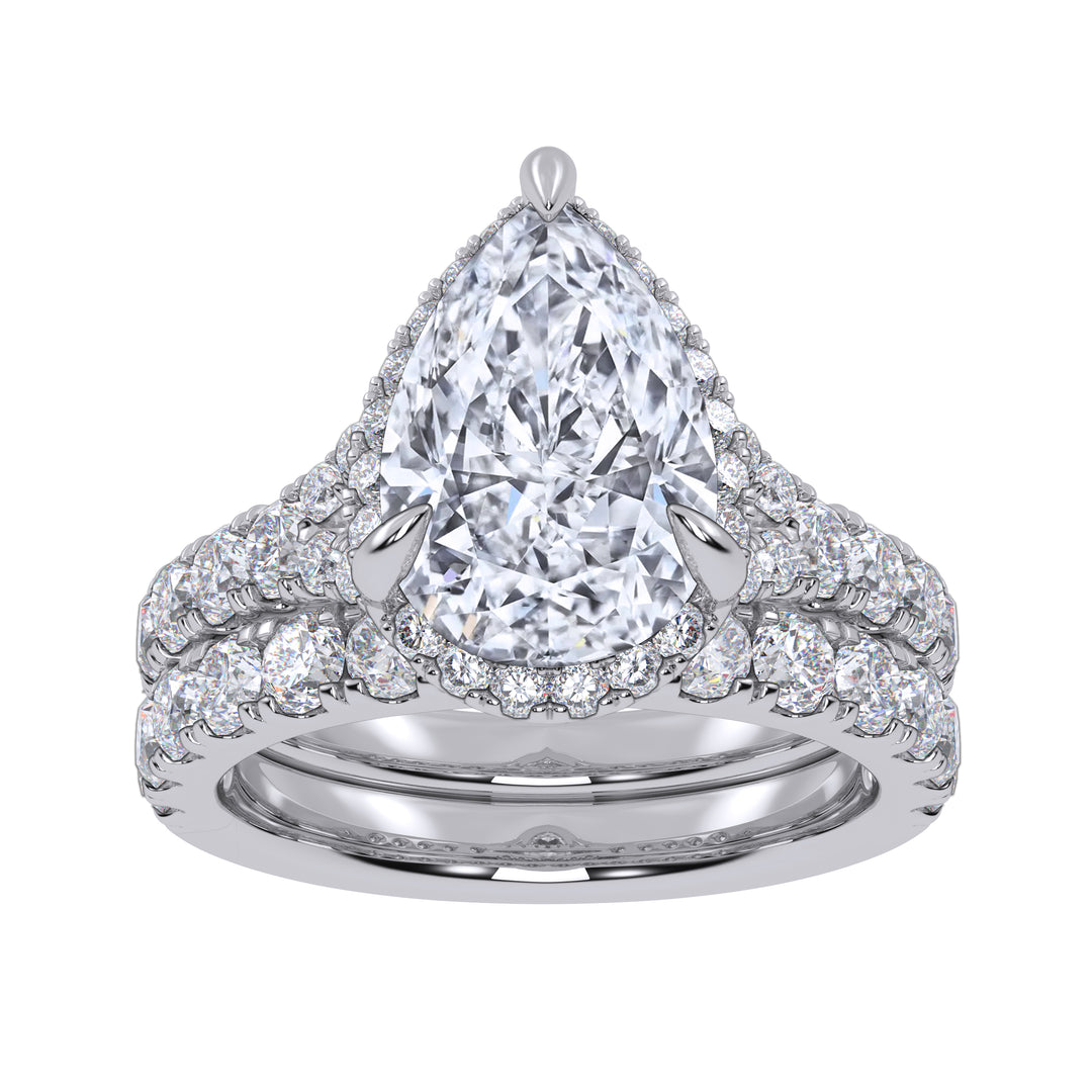 14K 4.53CT Certified Lab Grown Diamond Bridal Set
