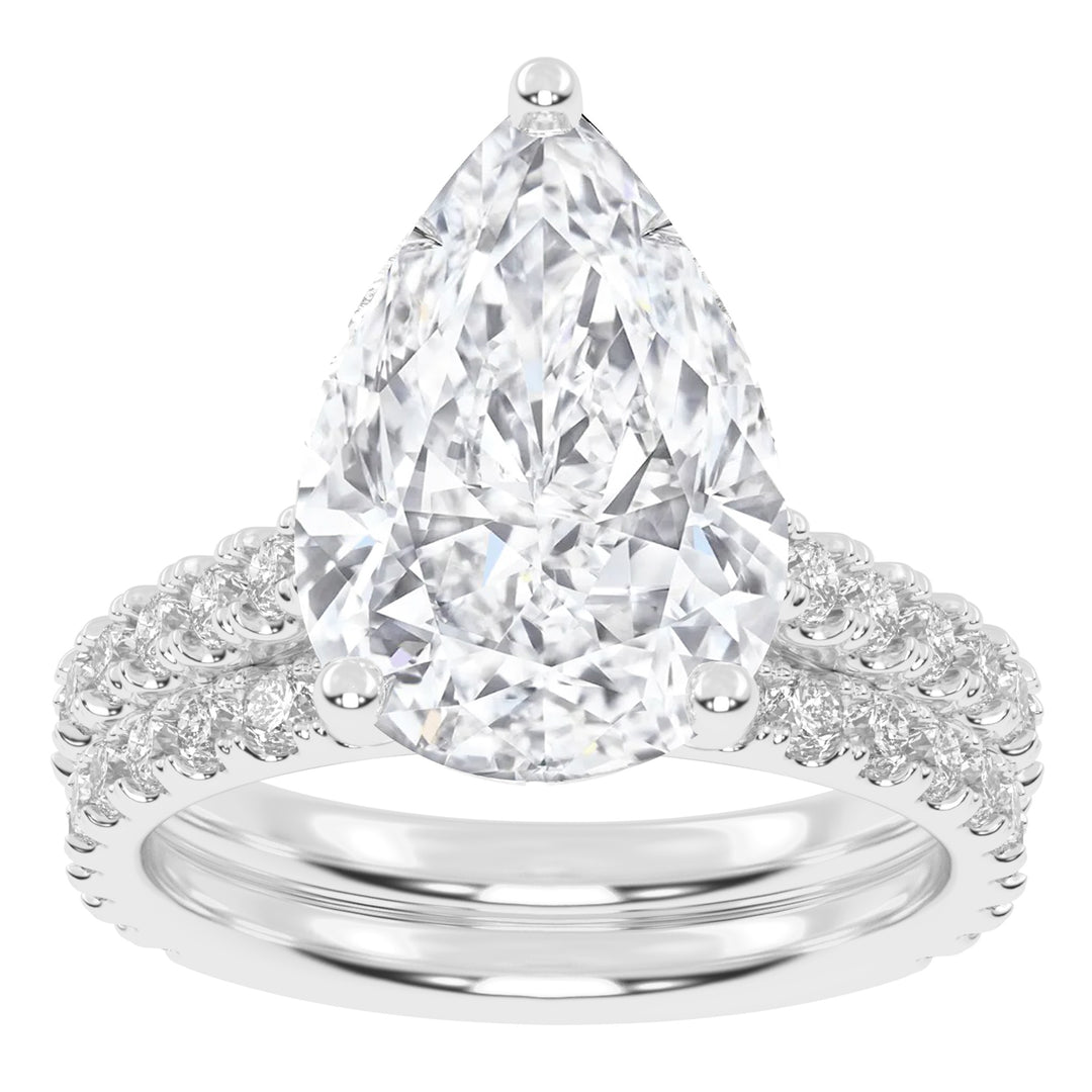 10K 5.00CT Certified Lab Grown DIAMOND BRIDAL SET