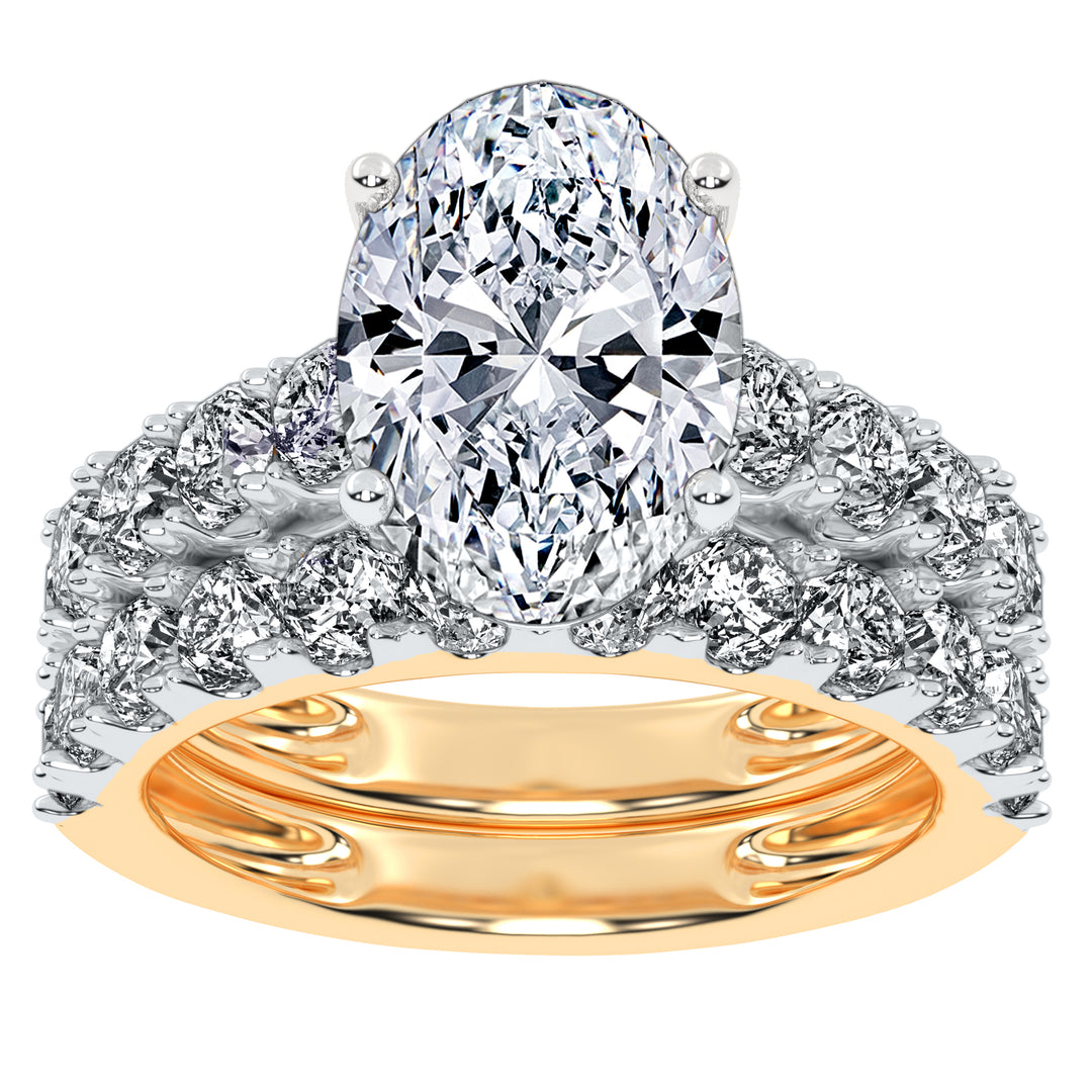 10K 5.00CT Certified Lab Grown DIAMOND BRIDAL SET
