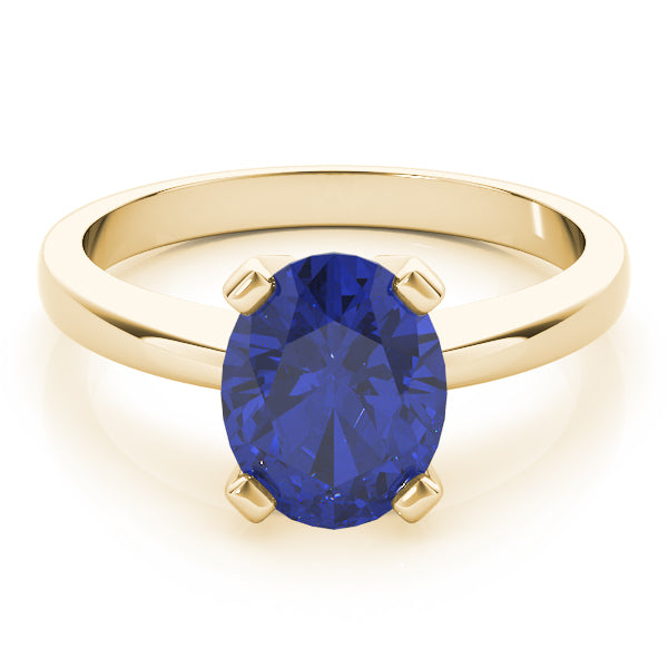 14K Yellow Gold Oval Diamond Fashion Ring