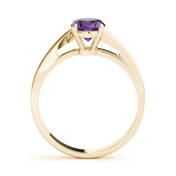 14K Yellow Gold Oval Diamond Fashion Ring