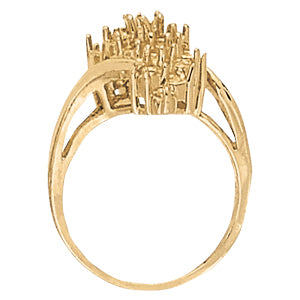 18K White Gold Round Diamond Fashion Ring
