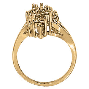 14K White Gold Multi-Diamond Fashion Ring
