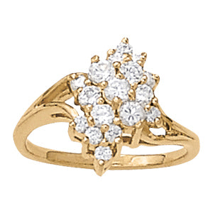Platinum White Diamond Fashion Ring