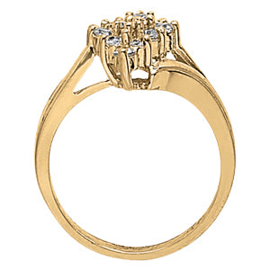 14K White Gold Multi-Diamond Fashion Ring