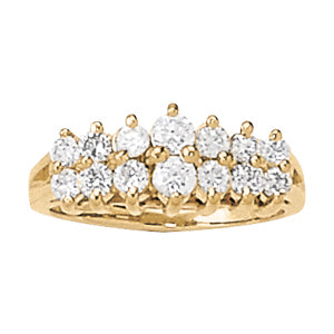 Platinum 1 CT Diamond Fashion Statement Ring