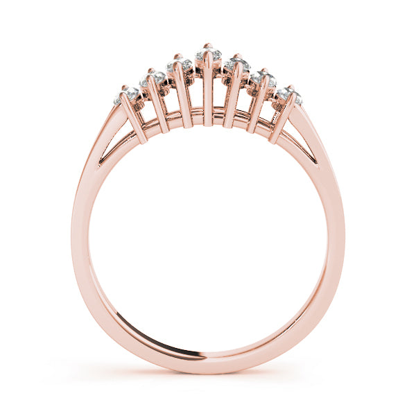 14K Rose Gold Marquise Diamond Wedding Ring