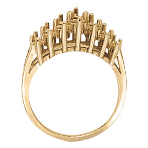 14K Gold Lab Diamond Pyramid Fashion Ring