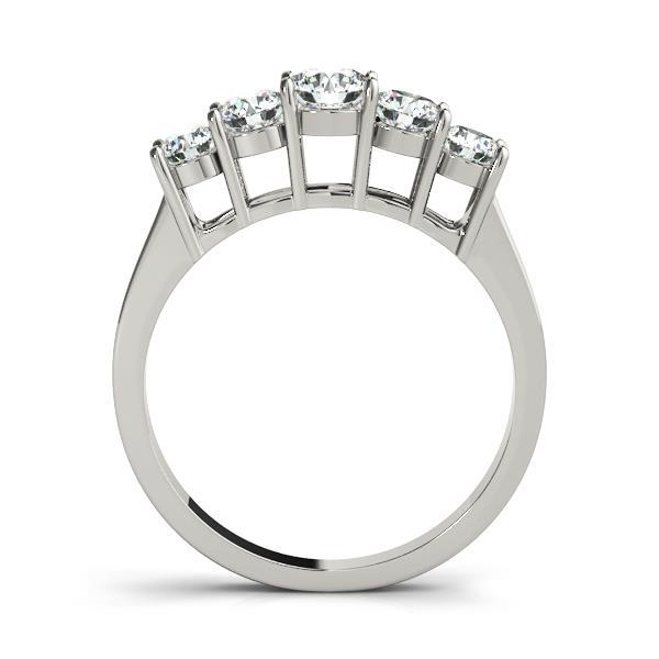 18K White Gold 1 ct Round Diamond Wedding Ring