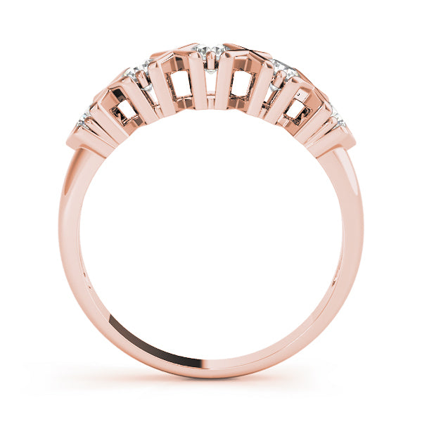 14K Rose Gold Diamond Wedding Ring
